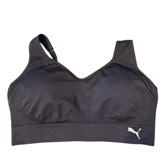 Puma Women's Seamless Sports Workout Athletic Bra Sz L - Picture 2 of 7